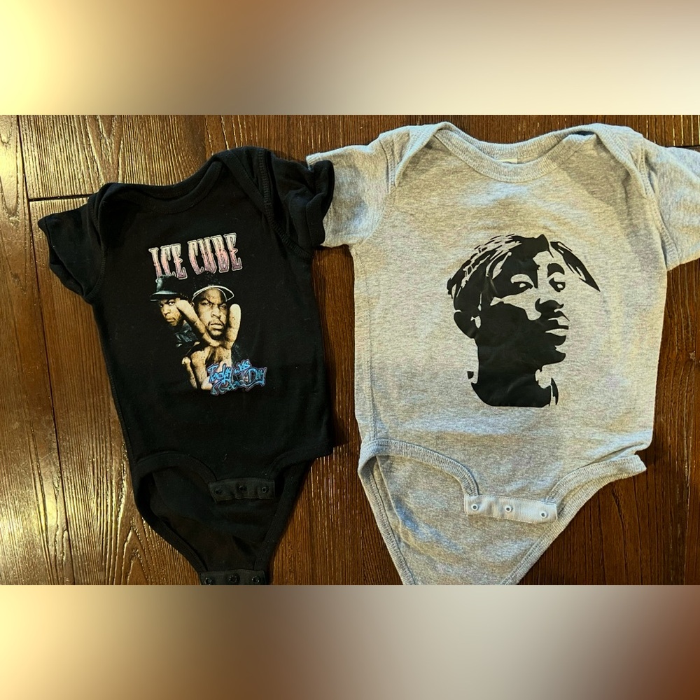 Ice cube and tapas baby onesies